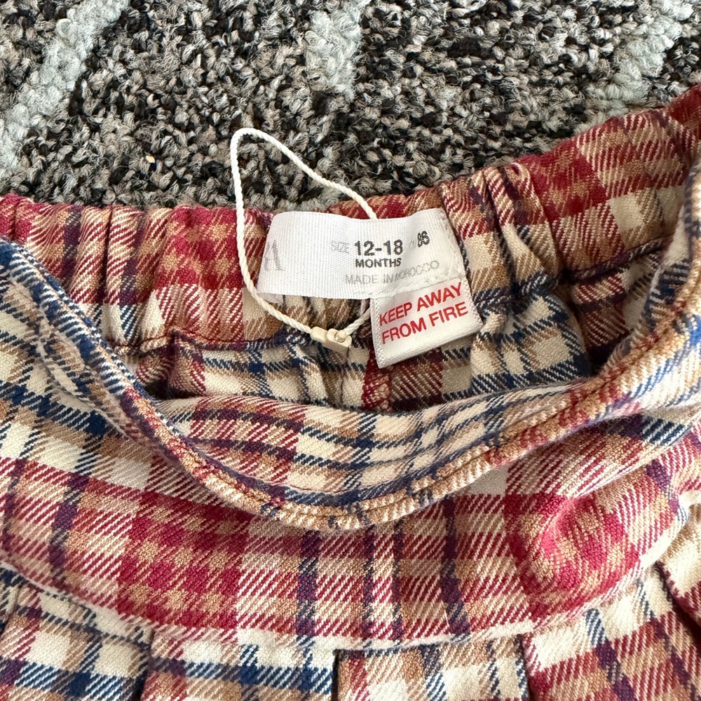 Zara Red and Blue Plaid Skort